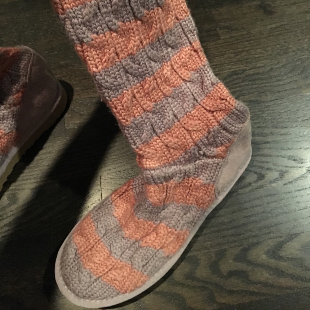 Ugg Striped Sweater Boots